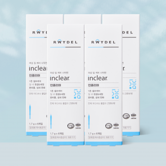 여성용 질 세정기 레이델 인클리어 1.7g 6개입 5개 식약처 허가 의료기기