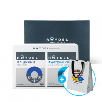 레이델 맨즈 멀티비타민 60정 1박스 + 초임계 알티지 오메가3 60캡슐 1박스 선물세트