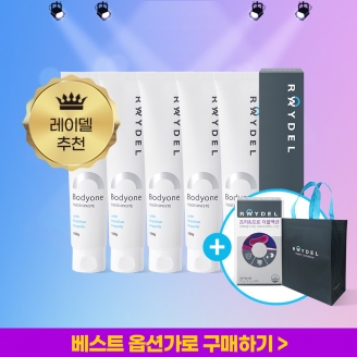 [베스트세일] 레이델 유해성분 무첨가 브라질산 프로폴리스 바디원 치약 150g 5개 + 증정