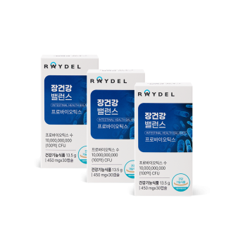 [2+1] [3개월분] 레이델 장건강 밸런스 100억 유산균 450mg 30캡슐, 3개