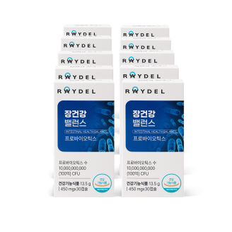[10개월분] 레이델 장건강 밸런스 100억 유산균 450mg 30캡슐, 10개