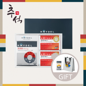 [추석선물]  코큐텐100mg(60캡슐) 1박스 + 쿠바산 레이델 폴리코사놀10 30정 6박스