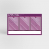 안전강화유리 게시판 3구