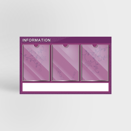 안전강화유리 게시판 3구