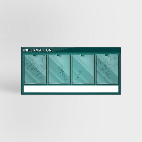 안전강화유리 게시판 4구