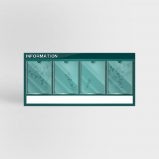 안전강화유리 게시판 4구