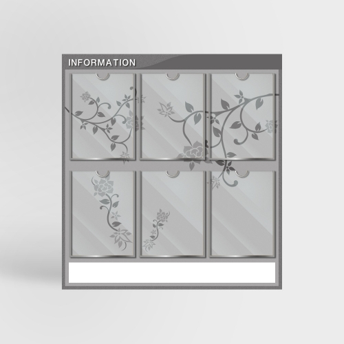 안전강화유리 게시판 6구