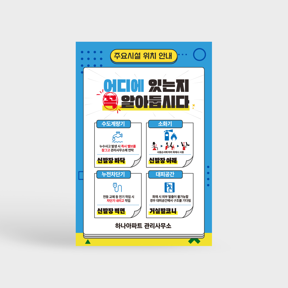 세대 내 주요시설 위치 안내판