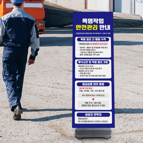 폭염작업 안전관리 배너