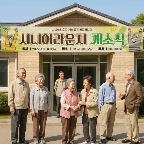 경로당 개소식 현수막
