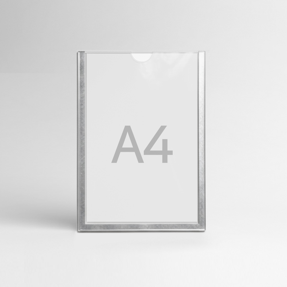 부착형 아크릴포켓 투명 알림판 A4