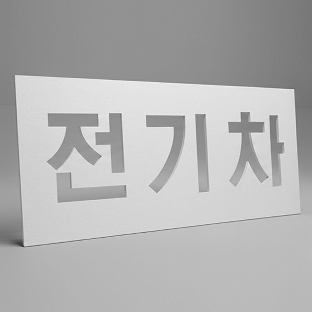 바닥 도장 글자판 스텐실
