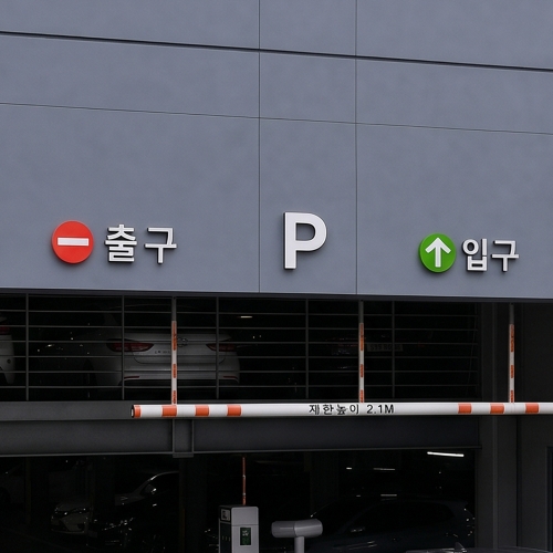 주차장 출입구 고무스카시 인 아웃 20T