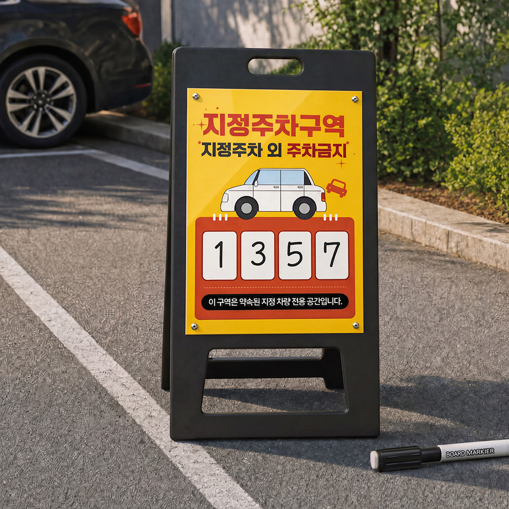 A형 입간판 블랙 지정주차구역 A형 입간판 블랙 지정주차구역