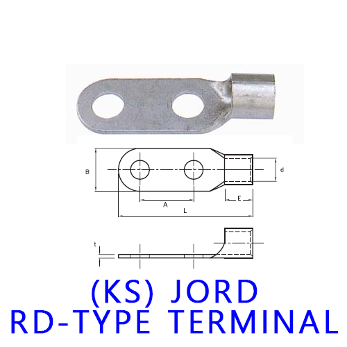 원형 압착단자 2홀 RD TYPE 50SQ JORD O형 KS 전오 JEONO