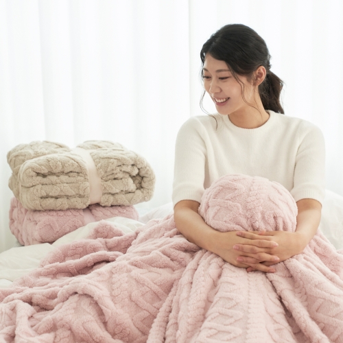 라떼 니트 블랭킷