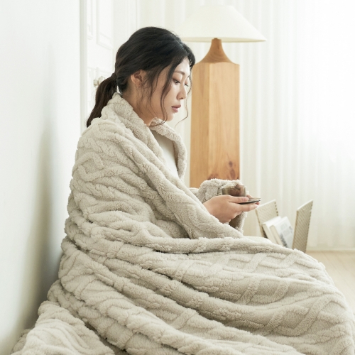 라떼 니트 블랭킷