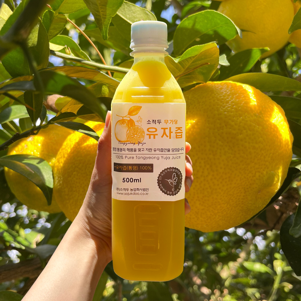 2024년산 소적두 무가당 유자즙 500ml