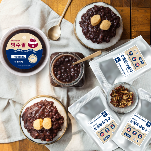 소적두 국산 팥빙수 만들기 밀키트 (3인분)