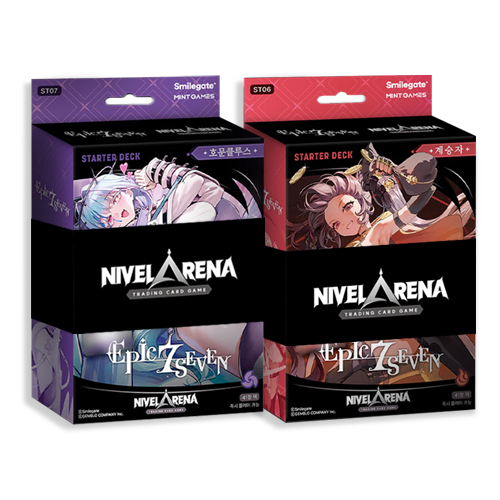 에픽세븐 니벨아레나 TCG 스타터덱 ST06계승자/ ST07호문쿨루스 선택