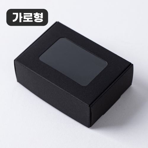 [직사각] 투명창상자 큰창문타입 85x60x30 블랙 크라프트 화이트
