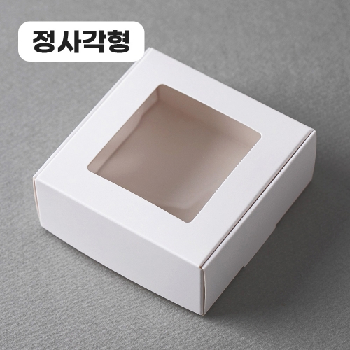 [정사각] 투명창상자 작은창문타입 화이트 8종