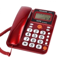 태경 TK-550 레드 유선전화기 발신자 표시 집 사무용