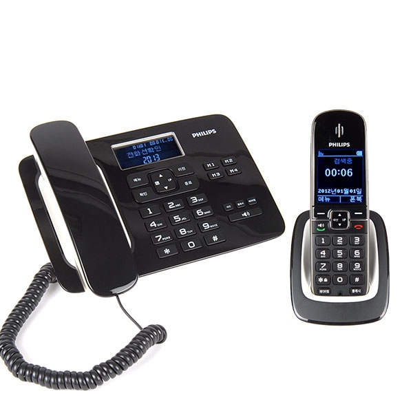 필립스 유무선 전화기 DCTG492 발신자표시/스피커폰/한글메뉴/통화전환기능/알람