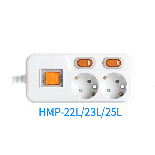 현대일렉트릭 개별멀티탭 메인 2구 HMP-22L/HMP-23L/HMP-25L 콘센트 16A