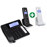 모토로라 유무선 전화기 C7201A 블랙 (본품 1대 + 증설 1대)