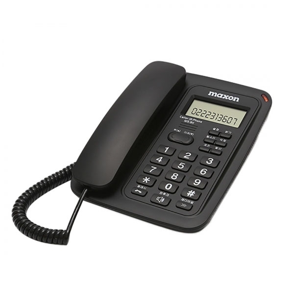 맥슨 유선전화기 MS-911 블랙 발신자표시/재다이얼기능/화면밝기조절/효도전화기