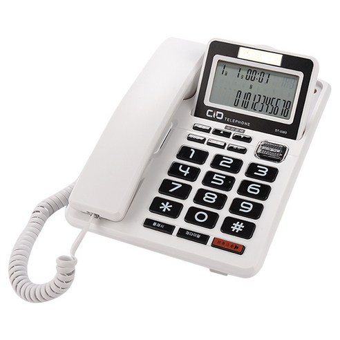 대우 발신자표시 유선 전화기 DT-3360 화이트