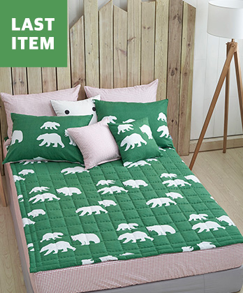 베어 항균순면 플란넬 누빔패드 (그린)