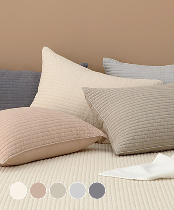 콤마 순면 피그먼트 베개커버 50x70 (5colors)