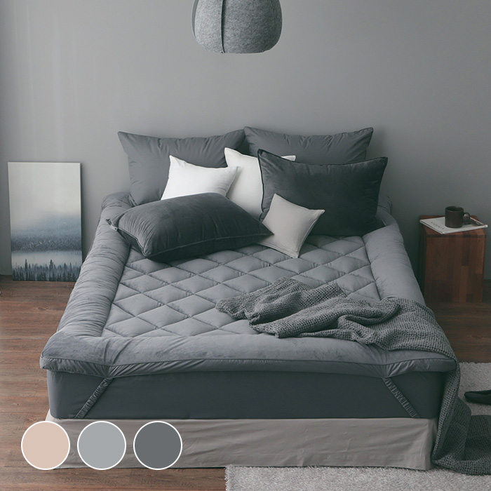 믹스매치 프리미엄극세사 밴딩형 양면토퍼 (3colors)