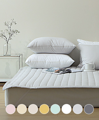 메종 고밀도순면 60수 바이오워싱 누빔 고정밴딩패드 (8colors)