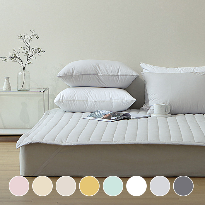 메종 고밀도순면 60수 바이오워싱 누빔 고정밴딩패드 (8colors)