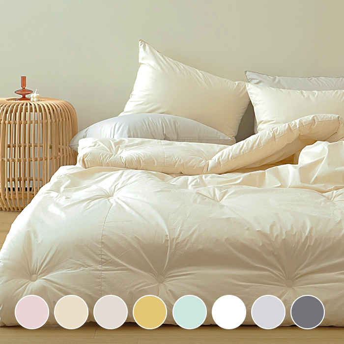 메종 고밀도 바이오워싱면 친환경 옥수수솜 차렵이불베개세트 (8colors)