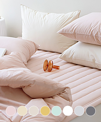 메종 고밀도 바이오워싱면 친환경 옥수수솜 차렵이불패드세트 (8colors)