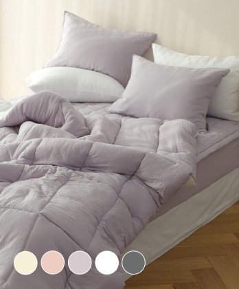 먼지없는 멜로즈 바이오워싱 양면 차렵이불패드세트 (5colors)