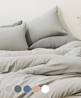 코튼마일드 바이오워싱 순면 차렵이불침구세트 (5colors)