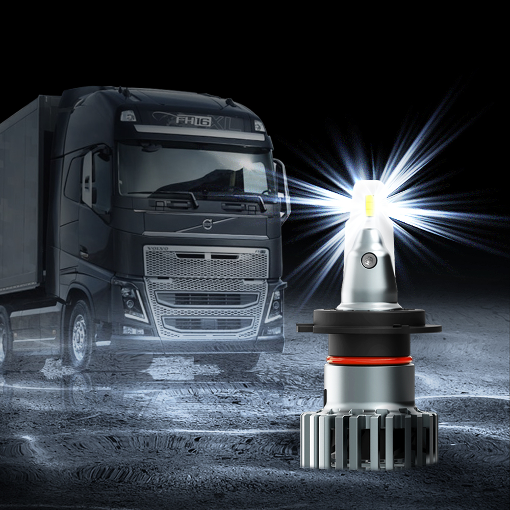 [튜닝인증] 엔바이어스 이터널라이트 H7 LED 24V 자동차 전조등 하향등전용 페이드인 1개 2세트