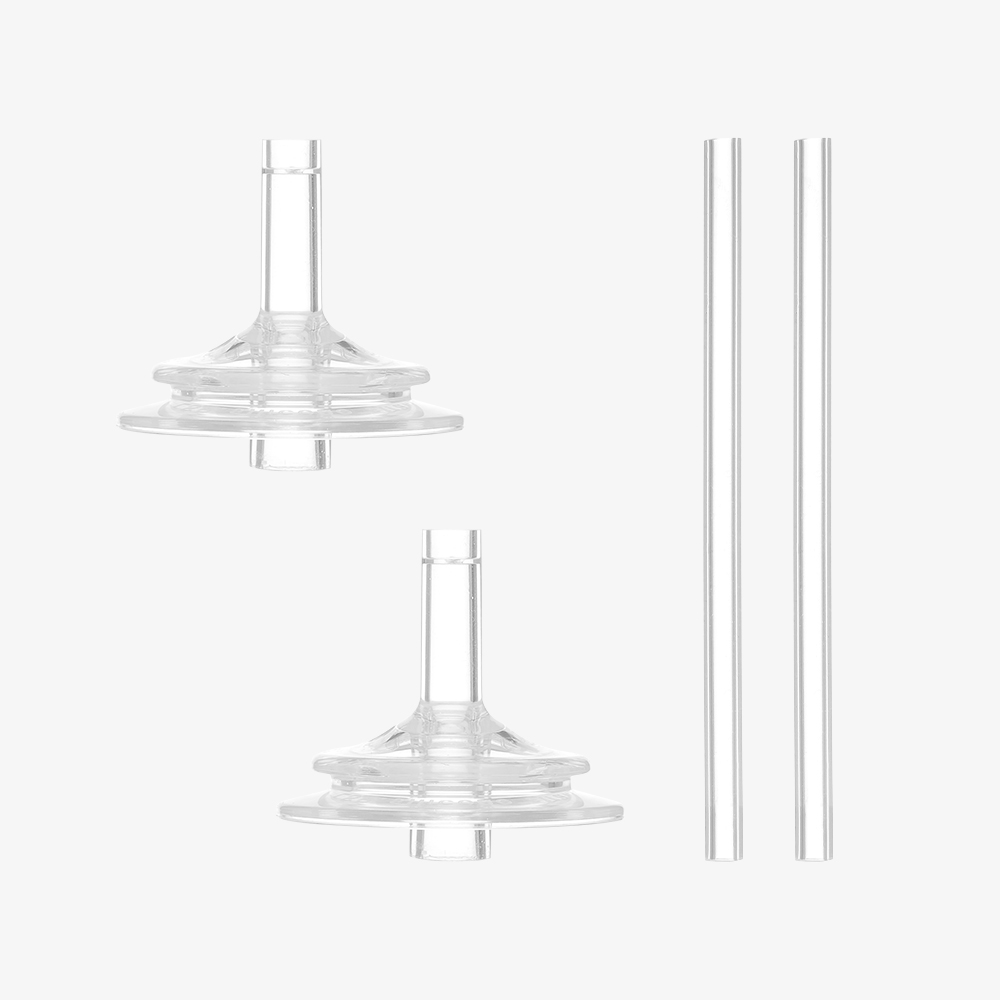 실리콘 빨대세트 | 빨대 꼭지 2개, 실리콘 빨대 2개