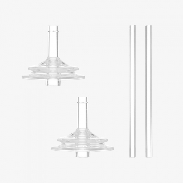 실리콘 빨대세트 | 빨대 꼭지 2개, 실리콘 빨대 2개