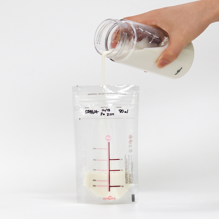 클린 모유저장팩 100ml | 30 매 / 변온 / 항균 지퍼백 구성