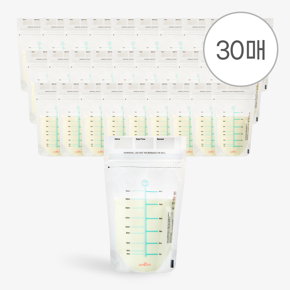 클린 모유저장팩 180ml 30매입 | 30 매 / 변온 / 항균 지퍼백 구성