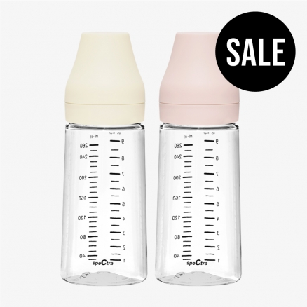 올셋 PA 젖병 260ml [SALE] | 젖꼭지 미포함, 투명한 안심 소재