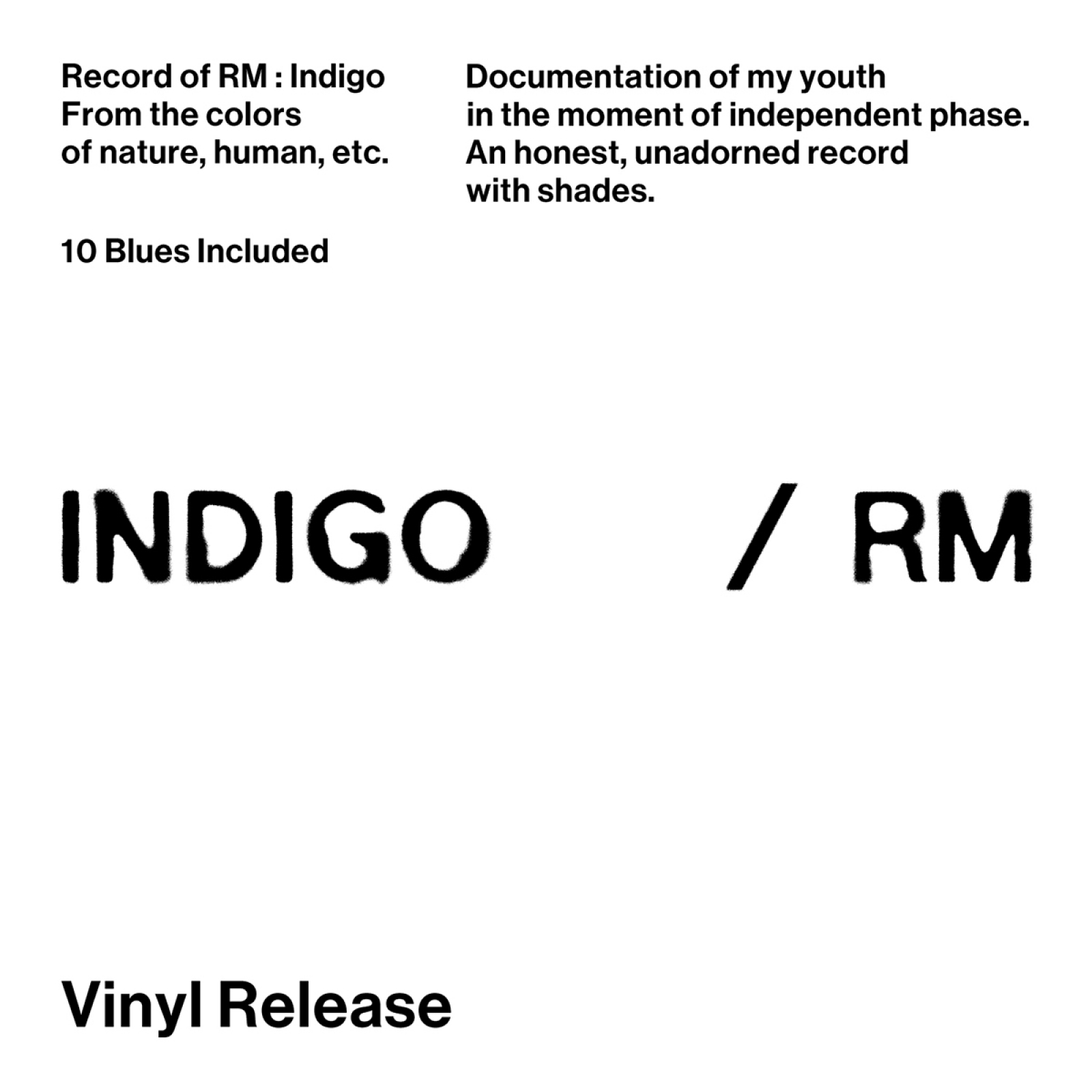 RM (방탄소년단) - Indigo / 1집 솔로앨범 (LP)