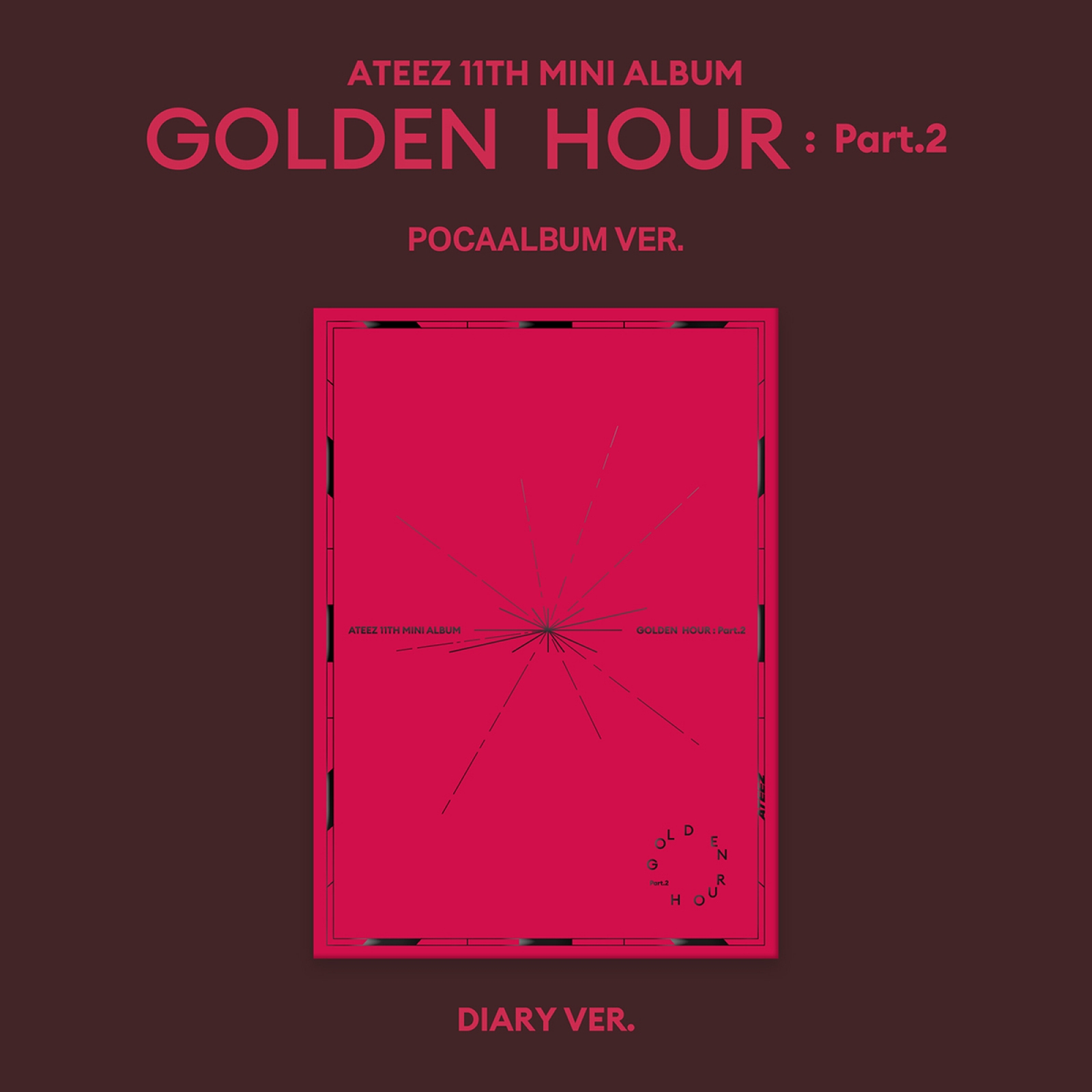 [예약] 에이티즈 - GOLDEN HOUR : Part.2 / 11집 미니 앨범 (POCAALBUM Ver.) (Diary Ver.)