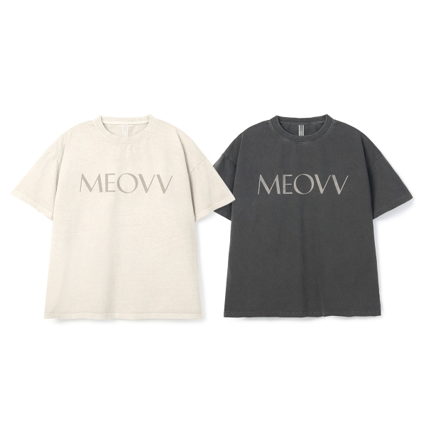 [1/21 출시] 미야오 - 08 Dance Practice [MEOVV] LOGO PRINTED DYED TEE